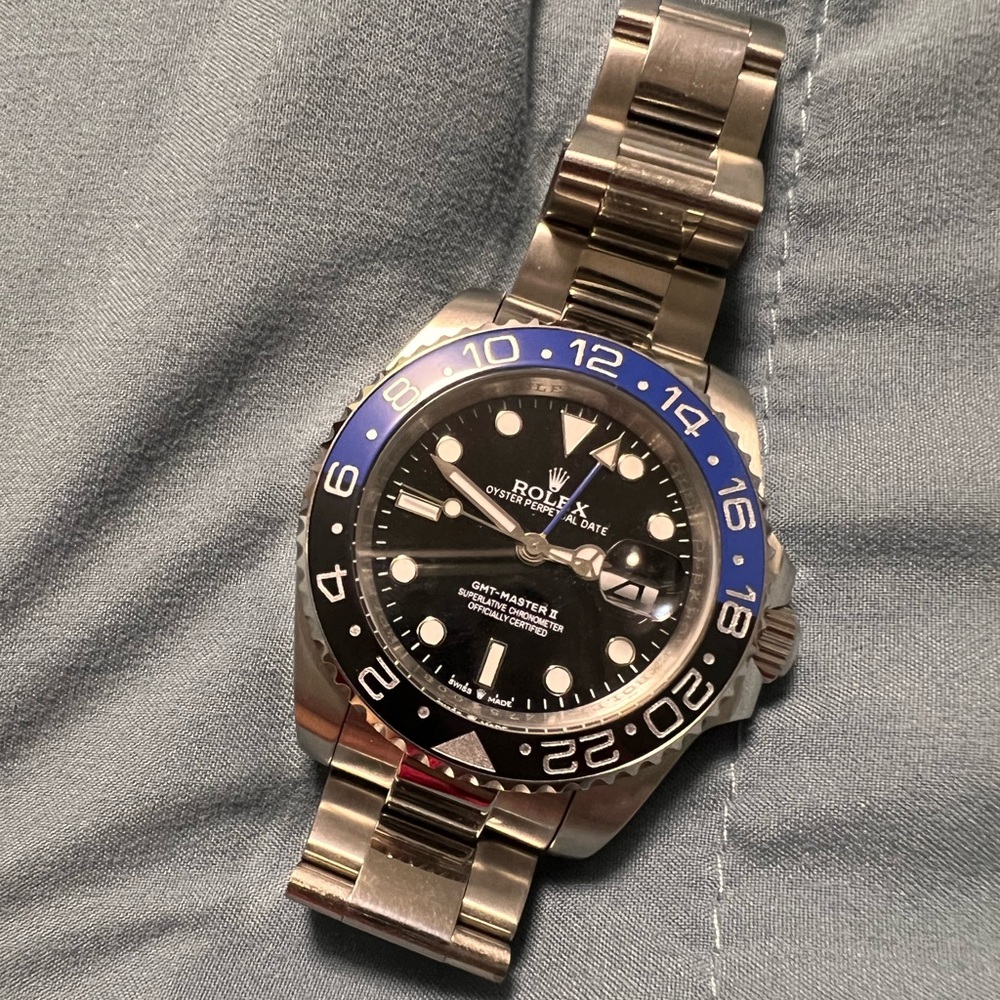 Rolex* GMT-Master Black BLUE II 126710 40MM Ceramic Steel 3286 Oyster Ba…